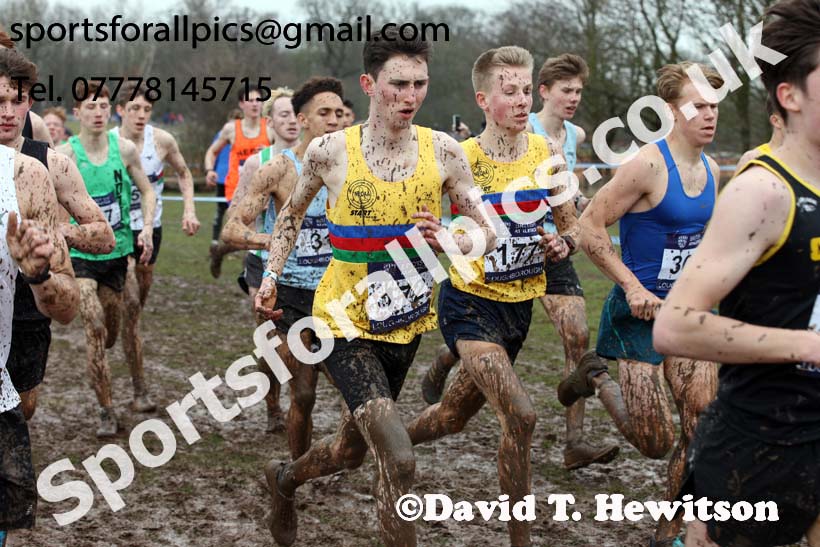 Mens under-20s 2018 British Inter Counties Cross Country Champs., Prestwold Hall, Loughborough. Photo: David T. Hewitson/Sports for All Pics